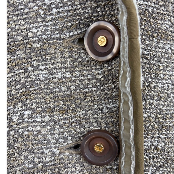 St. John‎ Collection Knit Skirt Suit Tan/Brown - Blazer size 6/Skirt size 8 - Picture 7 of 10